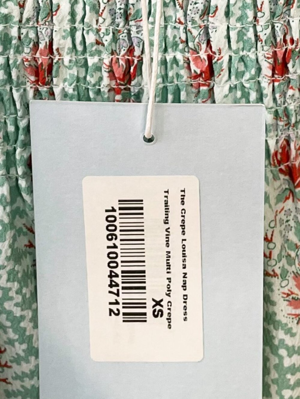 Last Call! New Hill House Louisa Crepe Nap Dress Trailing Vine XS $198 - Picture 6 of 8